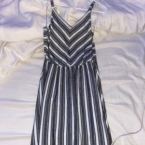 Blue and White Skater Dress